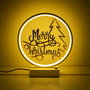 Opviq Lámpara de mesa XMAS10 Blanco y Dorado